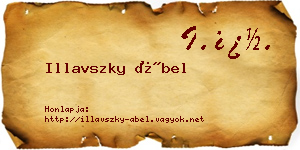 Illavszky Ábel névjegykártya